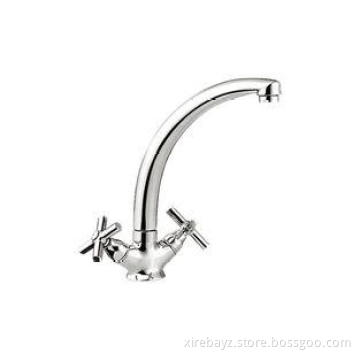 Long Neck Modern Kitchen Sink Mixer Taps / Two Handle Eco f